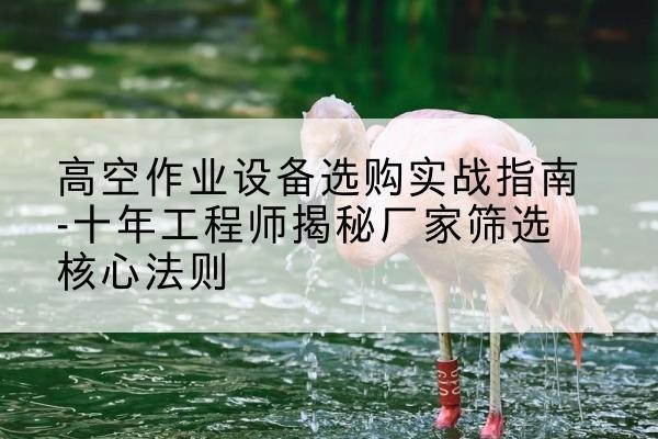 阆中剪叉式升降机厂家-高空作业设备选购实战指南-十年工程师揭秘厂家筛选核心法则