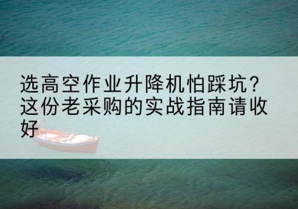 阆中高空作业升降机厂家推荐-选高空作业升降机怕踩坑？这份老采购的实战指南请收好